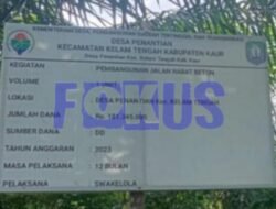 Pembangunan Jalan Rabat Beton Desa Penantian diduga Asal Jadi Dan Tidak Sesuai RAB