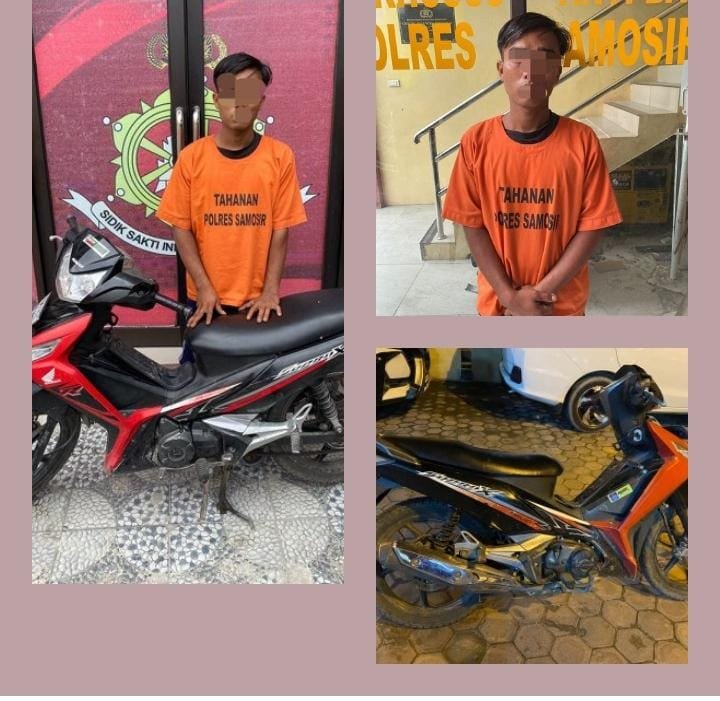 SatReskrim Polres Samosir Tangkap Pelaku Pencurian Sepeda Motor  Milik Warga Desa Sabungannihuta Kec. Ronggur Nihuta 