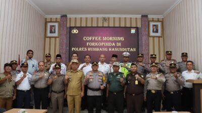 Kapolres Humbahas Jalin Silahturahmi Dan Koordinasi Dengan Forkopimda Humbahas Laksanakan Coffe Morning