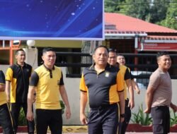 Polres Humbahas Laksanakan Olahraga Bersama