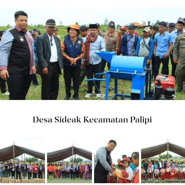 Pemerintah Samosir bersama DPRD Samosir laksanakan Program Bunga Desa di Desa Sideak Kecamatan Palipi 
