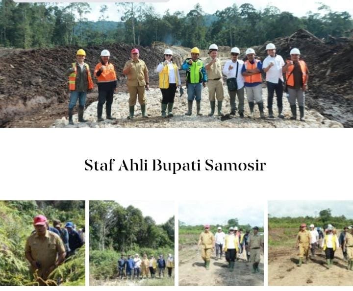 Staf Ahli Bupati Samosir  Rudi Siahaan Tinjau Lokasi Pembangunan IPLT dan TPA
