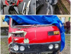 Lagi, Kecelakaan Angkot Dengan 2 Sepeda Motor Di Sangkar Nihuta Kab. Toba