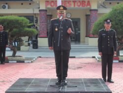 AKBP Taufik Hidayat Thayeb SH,SIK Pimpin Upacara Upacara Hari Kesaktian Pancasila Di Lapangan Mapolres Toba