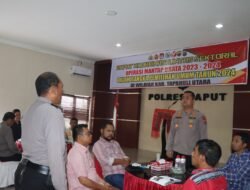 Kapolres Taput Pimpin Rapat Lintas Sektoral Dalam Rangka Kesiapan Pemilu Damai 2024