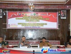 Polres Samosir Menggelar Rapat Koordinasi Lintas Sektoral Operasi Mantap Brata Toba 2023-2024 