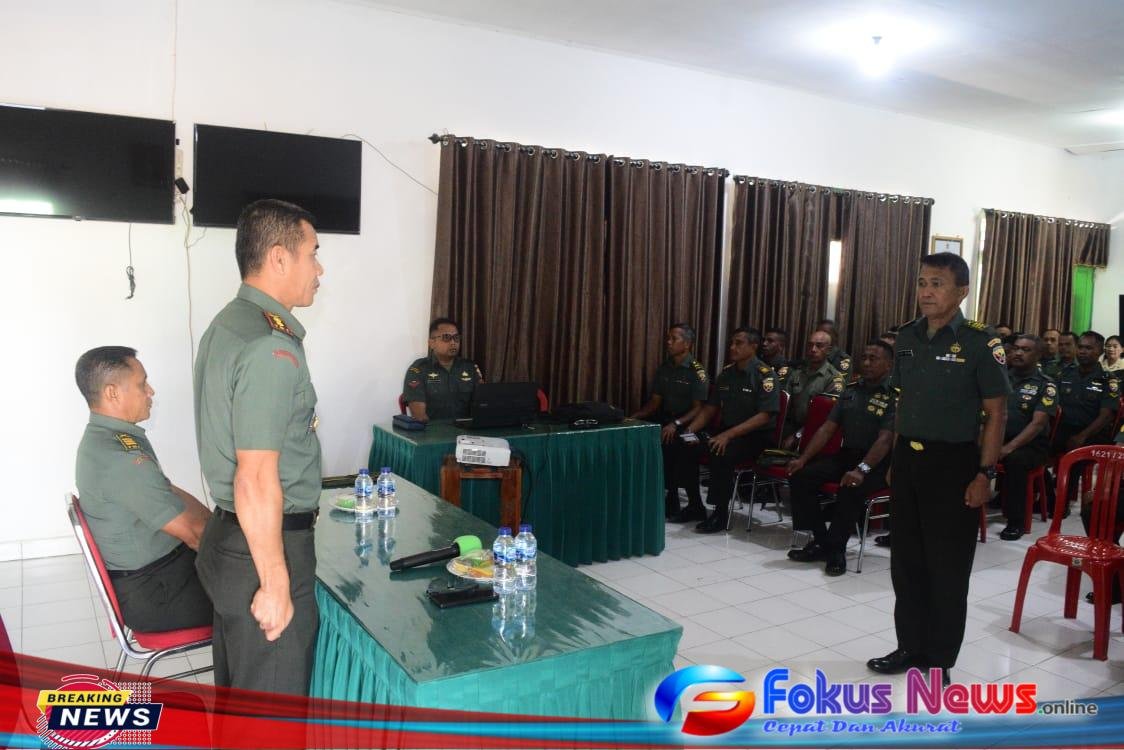 Foto Dandim 1621 TTS Saat memberikan arahan
