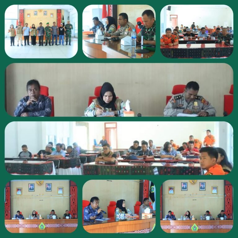 BPBD Provsu Dengan BPBD Kabupaten Samosir menggelar Rapat Koordinasi Pencegahan Bencana Karhutla di Samosir