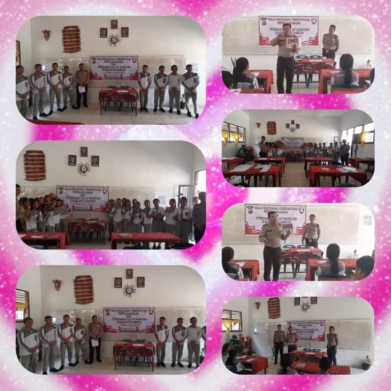 Sat Binmas Polres Samosir Cegah Narkoba, Pergaulan Bebas dan Kenakalan Remaja Kepada Pelajar SMA N 1 Ronggur Nihuta 