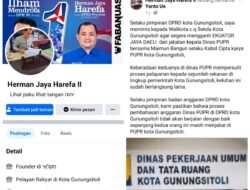 Kesal Dengan Pelayanan Dinas PUPR, Wakil Ketua DPRD Kota Gunungsitoli  Curhat Di Facabook
