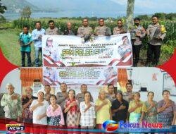 Bagian SDM Polres Samosir Berbagi Sosial dan Menanam Pohon Di Desa Sait Nihuta Kecamatan Pangururan