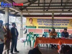 Pemerintah Kecamatan Harian bersama Anggota DPRD Sumut Sosialisasi RANPERDA Tentang Ketentraman Masyarakat Dan Ketertiban Umum Di Desa Partungko Naginjang