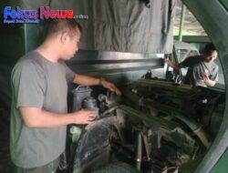 Agar Kondisi Kendaraan Selalu Siap Pakai, Anggota Kodim 1621/TTS Laksanakan Perawatan Kendaraan Dinas