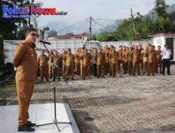 Apel Gabungan Perdana Pejabat Bupati Taput, Dimposma Mengajak OPD Untuk Saling Bersinergi Memajukan Tapanuli Utara