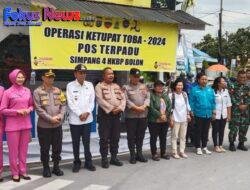 Forkopimda Kabupaten Samosir Bersama Bhayangkari Cabang Samosir, Pantau Pos Ops Ketupat Toba 2024