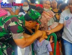 Sukseskan Pin Polio Nasional, Babinsa Jajaran Kodim 1621/TTS Gencar Dampingi Nakes dibeberapa Wilayah