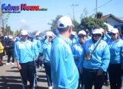 Dandim 1621/TTS dan Ketua Persit Cab. XX, Berpartisipasi Gerak Jalan Santai Antar Instansi Menyambut HUT RI Ke-79