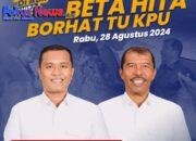 Paslon Effendi-Murphy Mendaftar ke KPU Toba