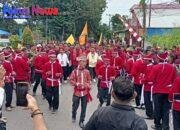 Tumpah Ruah Massa Militan Pasangan Milenial Geraldi dan Erwin Banjiri Kantor KPU Bitung