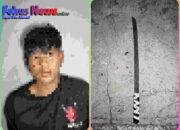 Tebas Temannya Pakai Samurai Pemuda PD (16) Ditangkap Tim Tarsius Presisi Polres Bitung