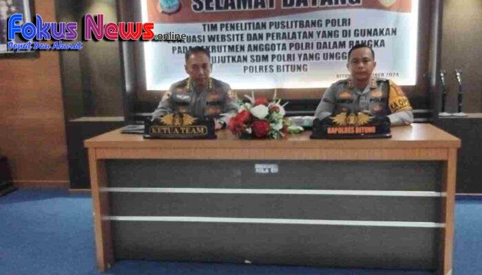 Tim Pusat Penelitian dan Pengembangan (Puslitbang) Polri Kunjungi Polres Bitung