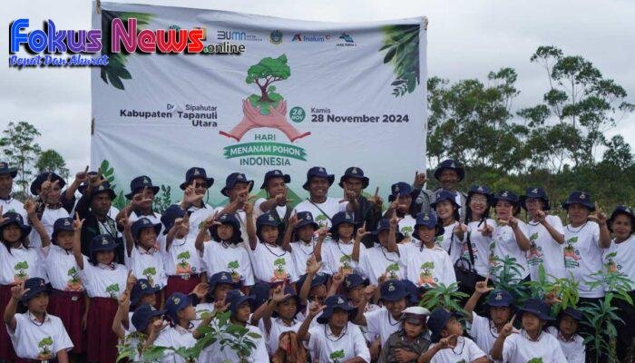 Satgas Penyelamatan Ekosistem Danau Toba Gelar Penanaman Pohon Serentak Di Kecamatan Sipahutar Tapanuli Utara