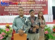 KPU Toba Tetapkan Perolehan Suara Hasil Pilkada Toba 2024