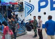 Polsek Kawasan Pelabuhan Samudera (KPS) Polres Bitung Amankan Debarkasi Kapal KM.Tilongkabila
