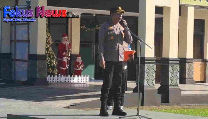 Pastikan Pengamanan Nataru Berjalan Baik dan Patroli Petugas Lancar, Polres Bitung Apel Pemeriksaan Kendaraan Dinas Roda Dua