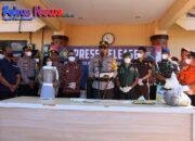 Polres Toba Laksanakan Press Release Dan Pemusnahan Barang Bukti Narkoba