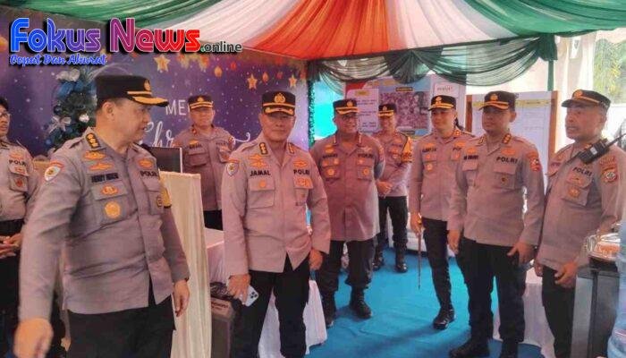 Tim Itwasum Polri Tinjau Pelaksanaan Operasi Lilin 2024 di Polres Bitung.