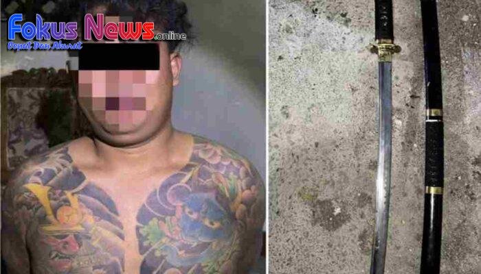 Mabuk, Bikin Warga Terganggu Dengan Sajam Pemuda Ditangkap Tim Tarsius Polres Bitung