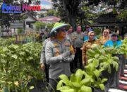 Dukung Asta Cita Presiden RI  Pertahanan Pangan Bergizi, Kapolres Bitung Bagi Bibit dan Panen Sayur Bersama KOPTAN ” Sampuhe”