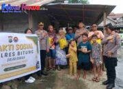 Polres Bitung Salurkan Bantuan Bagi  Warga Terdampak banjir.