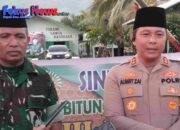 Sinergitas TNI Polri, Polres Bitung Bersama Kodim 1310 Bitung Bagi Takzil Buka Puasa