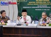 Bina Jajaran Kanwil BPN Provinsi Riau, Nusron Wahid : Tegaskan agar Penyelesaian HGU dan Pemetaan Tanah Jadi Prioritas