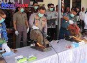 Kerja Keras Polres Bitung Barang Bukti  Ribuan Liter Miras dan Sajam  Serta Knalpot Brong Dihancurkan.