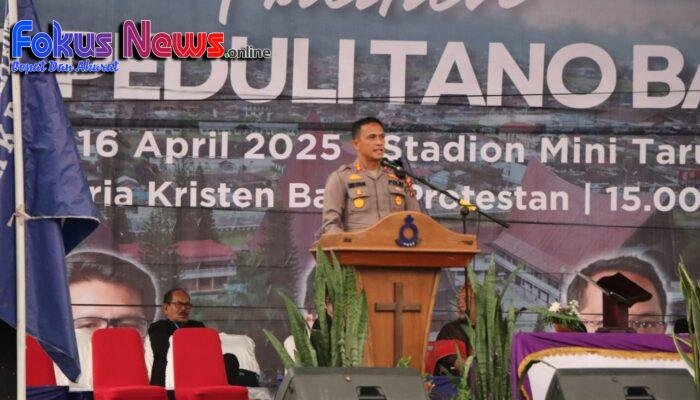 Acara Ibadah Peduli Tano Batak, Kapolres Taput Berkomitmen Brantas Judi Togel