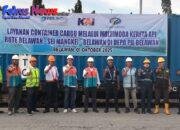 Kereta Api Resmi Beroprasi, Layani Container Kargo Multimoda Tujuan Belawan-Sei Mangkei