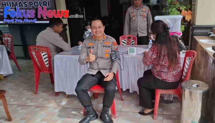 Peduli Sesama, Polres Bitung Rayakan HUT Humas Polri dengan Donor Darah