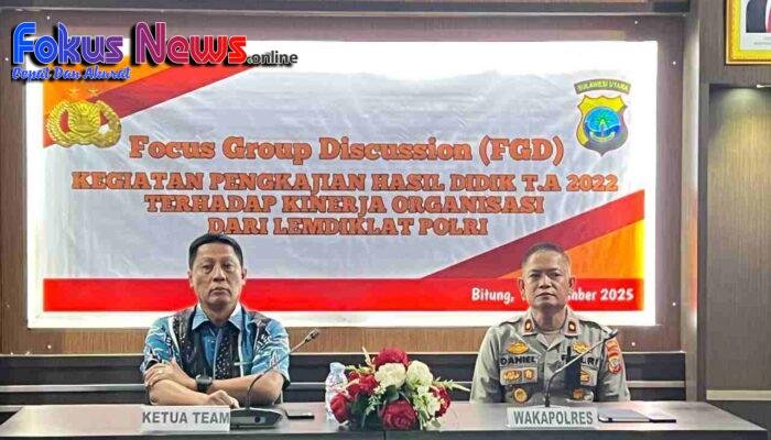 Lemdiklat Polri Tinjau Dampak Pendidikan Lewat FGD di Polres Bitung