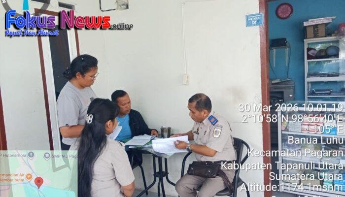 Kantor Pertanahan Kabupaten Tapanuli Utara Laksanakan Pengumpulan Data Yuridis PTSL di Desa Banua Luhu