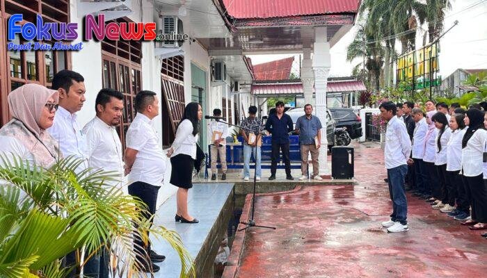 Apel Pagi Rutin Dilaksanakan Oleh Kantor Pertanahan Kabupaten Tapanuli Utara Upaya Pembinaan Disiplin Pegawai