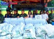Kodaeral VIII Musnahkan Barang Bukti Cap Tikus Hasil Penggagalan Penyelundupan