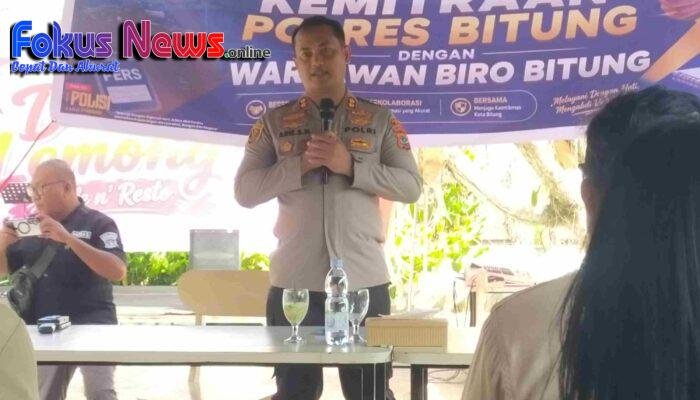 Kapolres Bitung Perkuat Komunikasi dengan Wartawan Biro Bitung