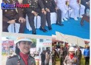 HUT ke-81 RI, Kapolres Bitung Hadir dan AKP Dwi Dea Pimpin Upacara