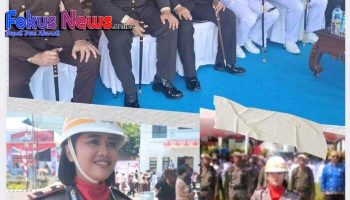 HUT ke-81 RI, Kapolres Bitung Hadir dan AKP Dwi Dea Pimpin Upacara