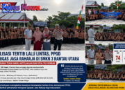 Tekan Fatalitas Kecelakaan, SMKN 3 Rantau Utara Gelar Sosialisasi Tertib Berlalu Lintas dan PPGD