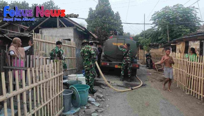 Hadapi Kekeringan, Kodim 1310/Bitung Gerakkan Bakti TNI Salurkan Air Bersih